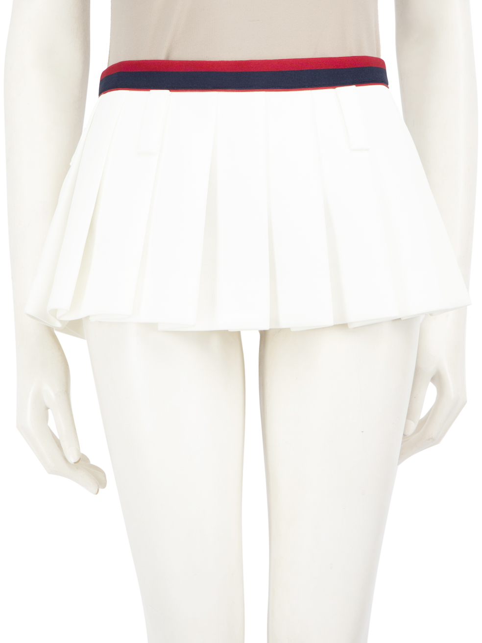 Miu Miu Pre-Owned White Micro Pleated Skirt