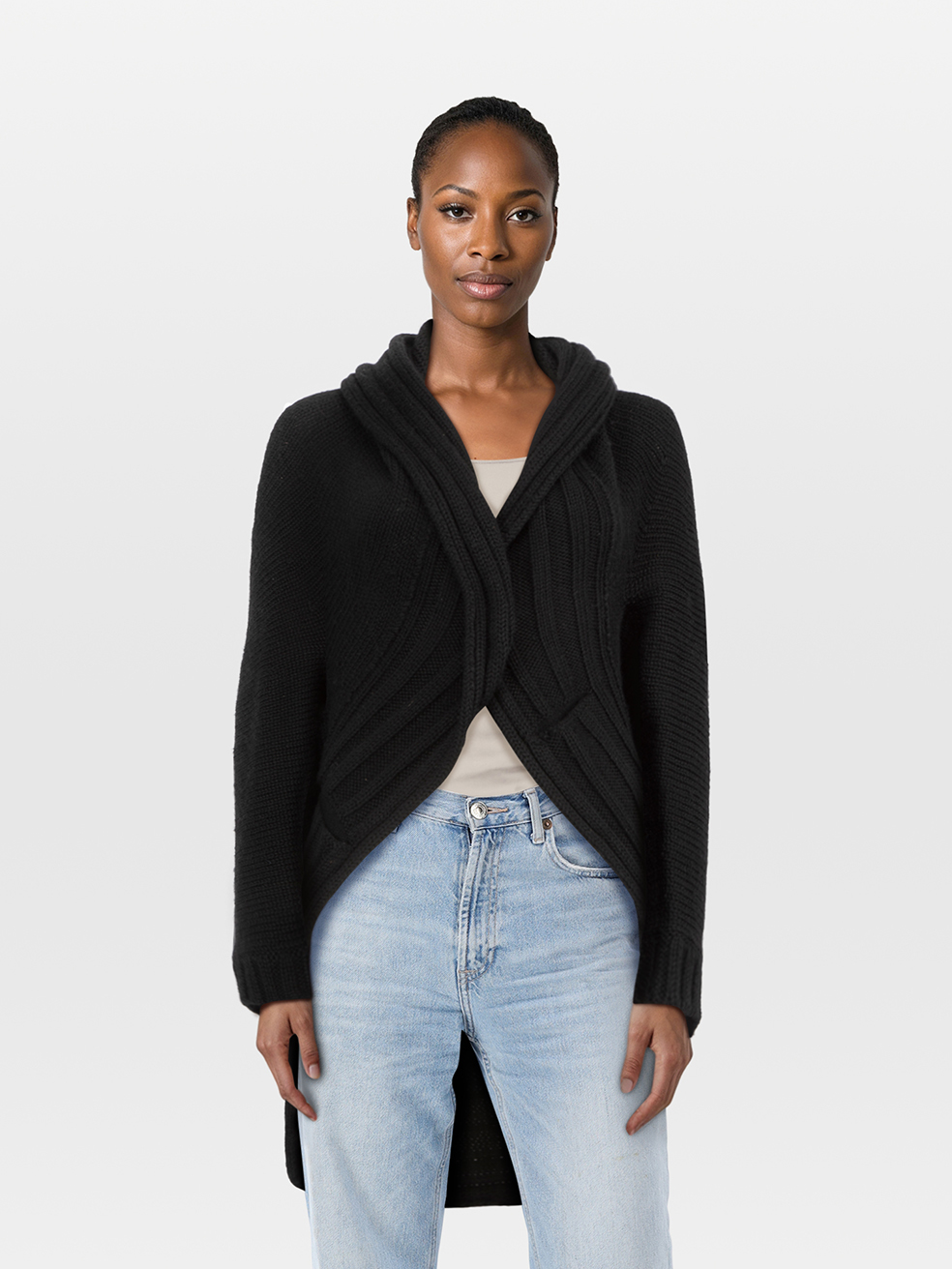 Yohji Yamamoto Pre-Owned Black Shawl Collar Cardigan