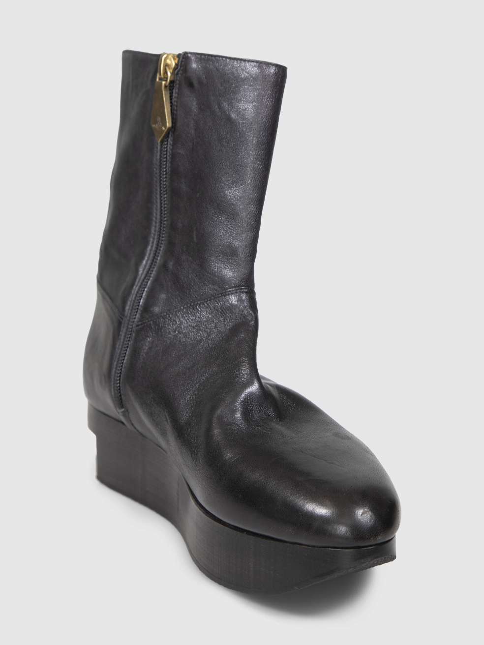 Vivienne Westwood Black Leather Rocking Horse Boots