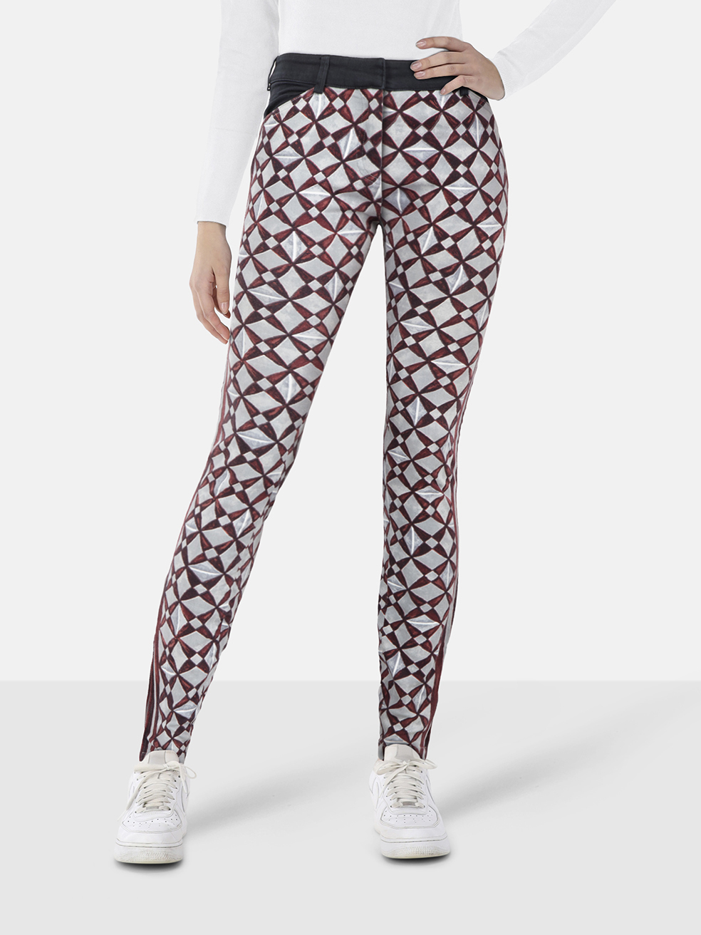 Balenciaga Geometric Patterned Jeans