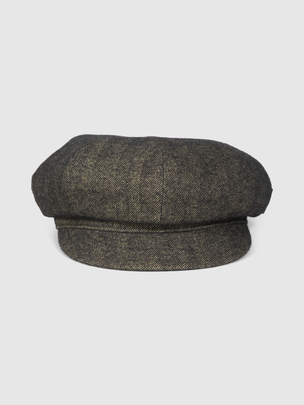 Borsalino  Green Wool Herringbone Bakerboy Cap