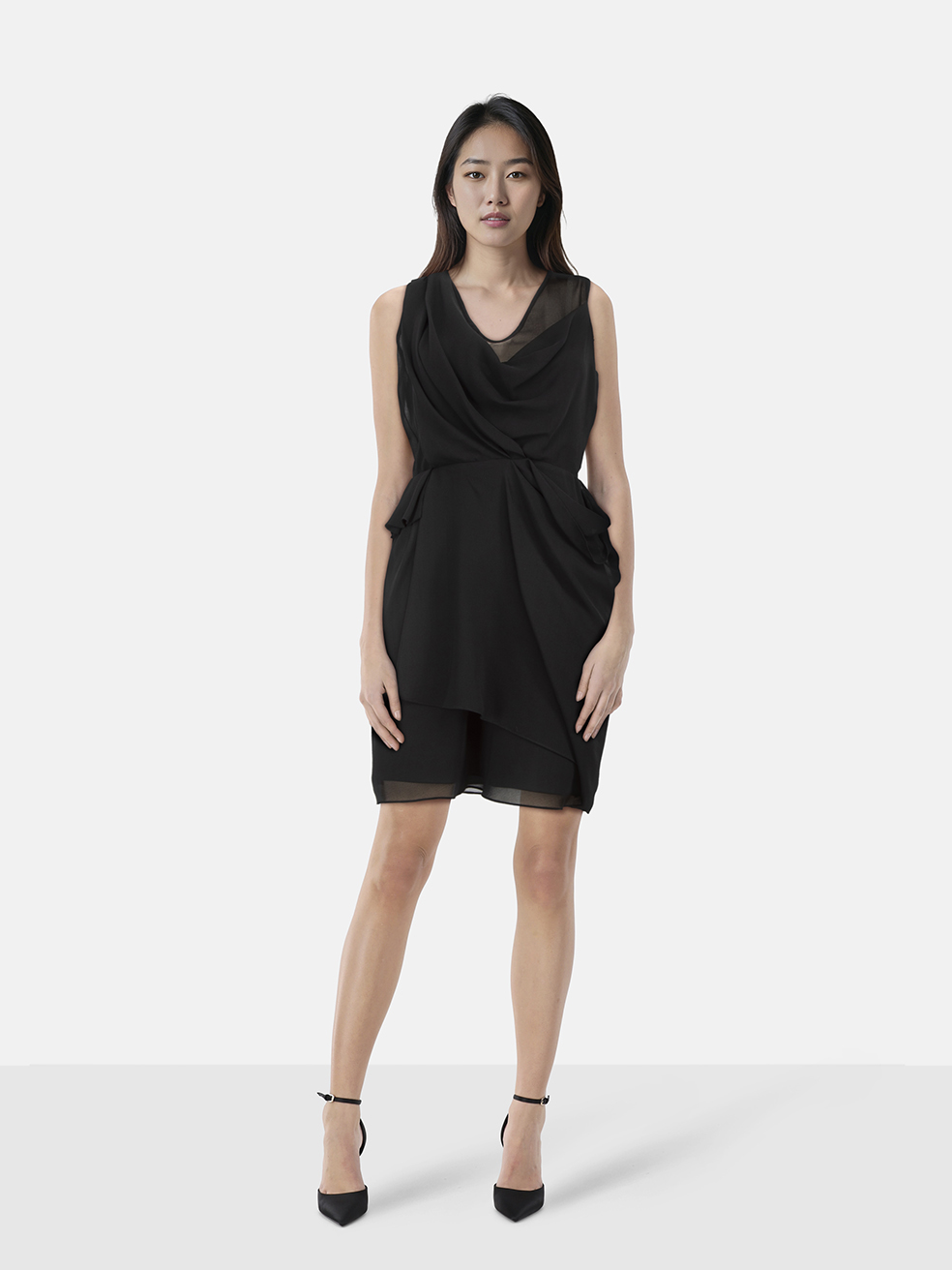 Diane Von Furstenberg Black Sleeveless Isabel Dress