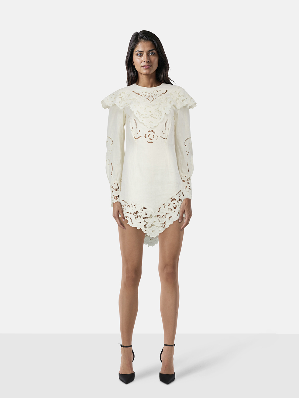 Second Hand Isabel Marant White Lace Trim Mini Dress