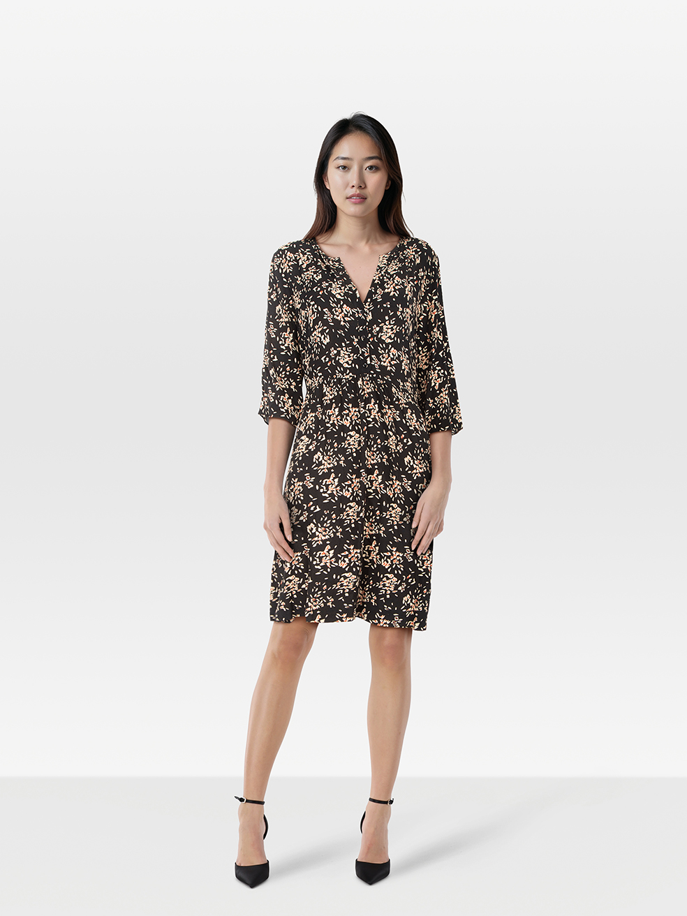 ba&sh Pre-Owned Floral Pattern Mid Sleeve Dress