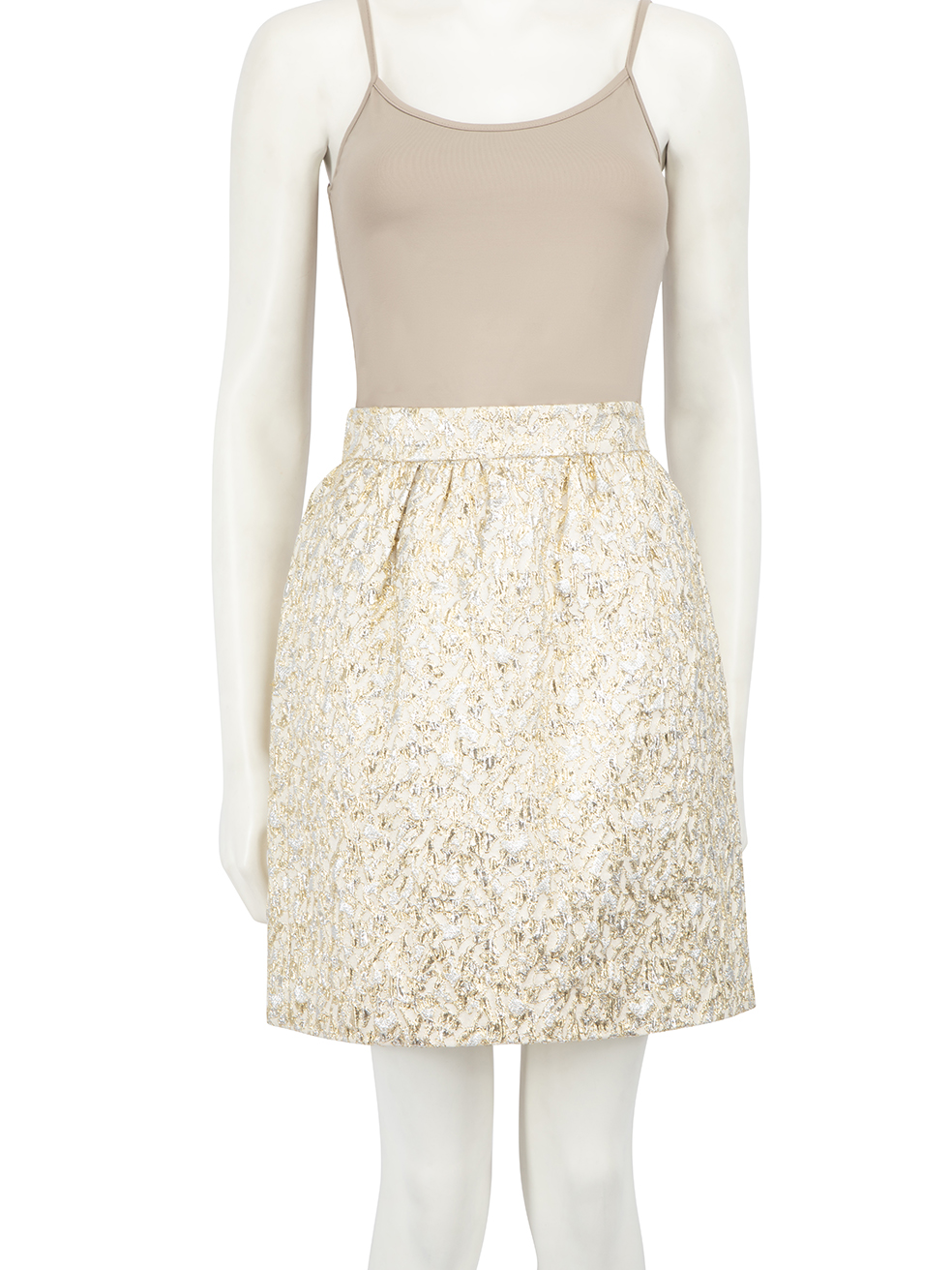 Dolce & Gabbana Pre-Owned Gold Metallic Accent Mini Skirt