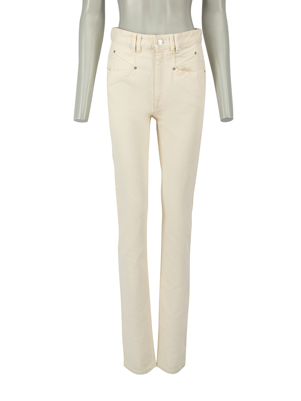 Isabel Marant Pre-Owned Ecru Straight Leg Jeans