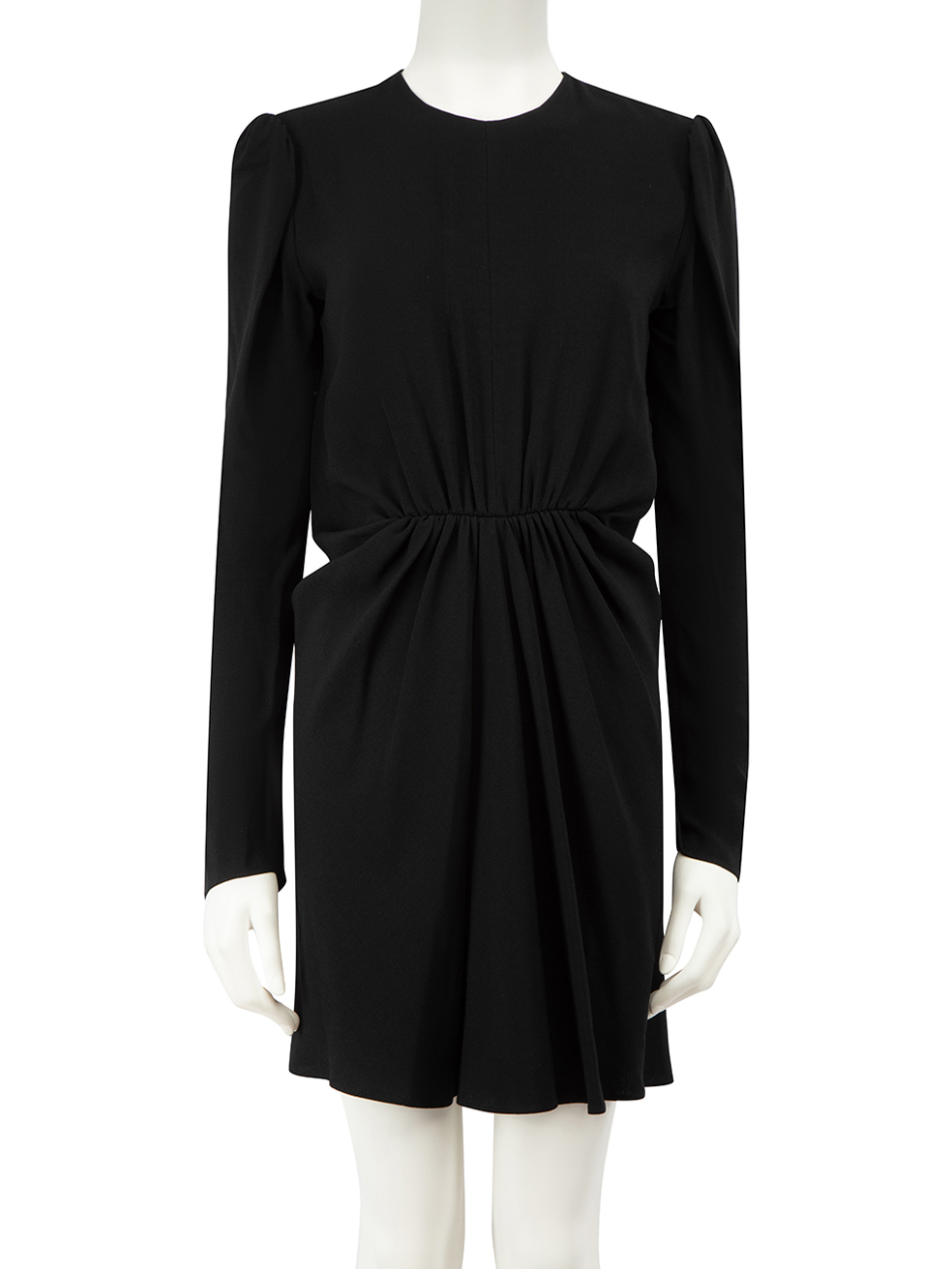 Saint Laurent Pre-Owned Black Ruched Accent Mini Dress
