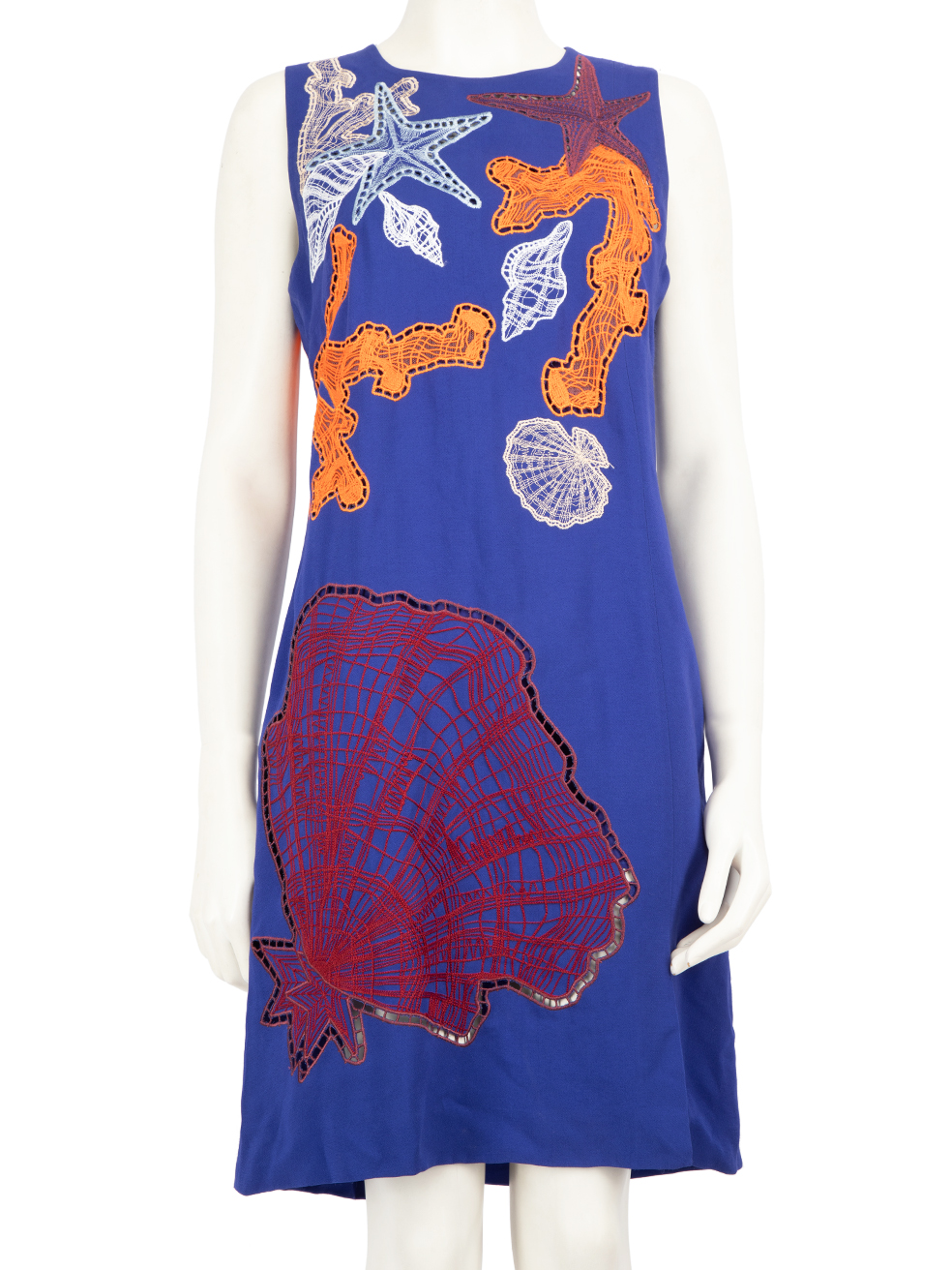 Emilio Pucci Pre-Owned Blue Seashell Embroidered Dress