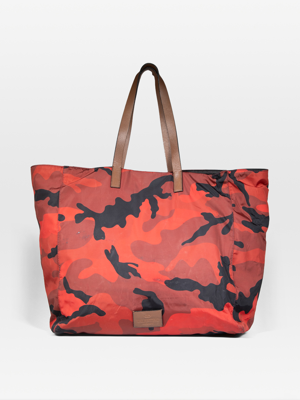 Valentino Garavani Pre-Owned Camouflage Print Nylon Tote Bag