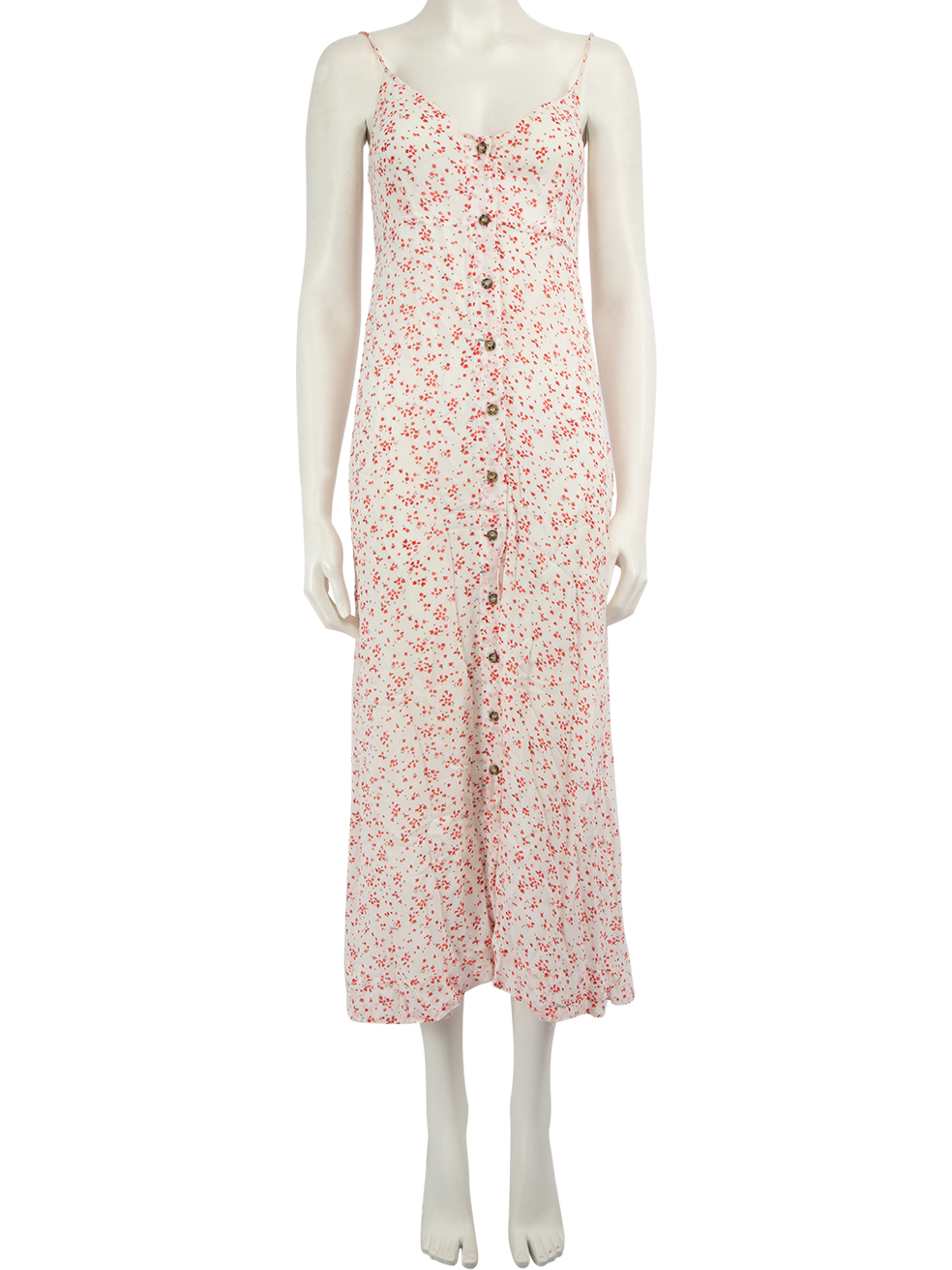 Ganni Pre-Owned Pink Floral Pattern Midi Dress