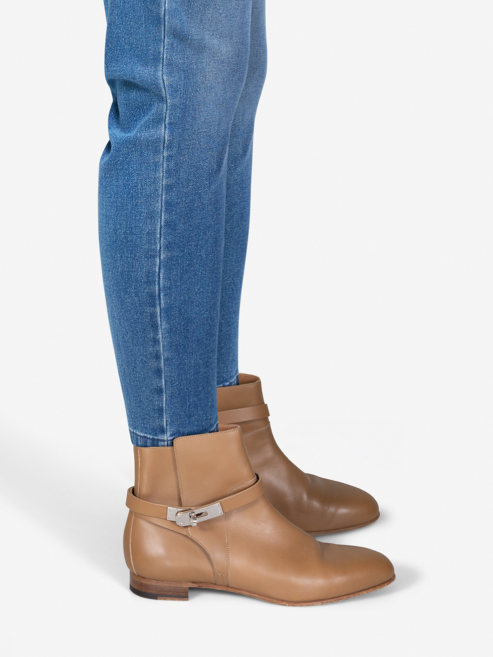 Hermès Pre-Owned Brown Leather Neo Ankle Boots