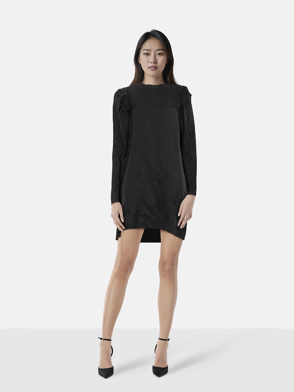 Lanvin Black Silk Mini Dress