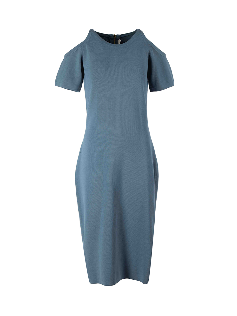 Michael Kors Michael Michael Kors Blue Shoulder Cut-Out Midi-Length Dress